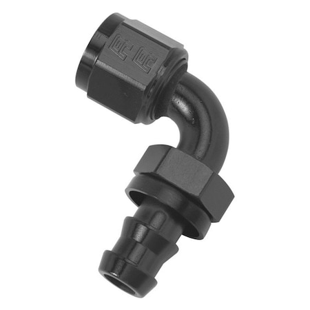 Russell 90 deg -6 AN Twist-Lok Hose End, Black 624163