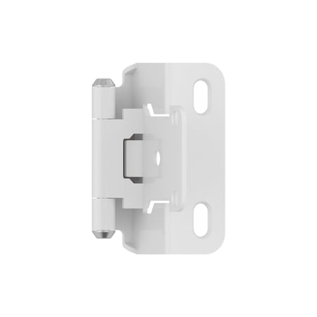 Amerock 1/2in 13 mm Overlay Self-Closing, Partial Wrap White Hinge - 1 Pair BPR7550W