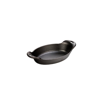 Lodge Heat-Treated 16 Ounce Oval Cast Iron Mini Server, 6PK HM16OS