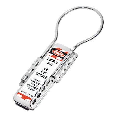 Zing Lockout Hasp, Silver, Stainless Steel 7665