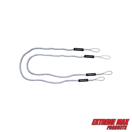 Extreme Max Extreme Max 3006.3068 BoatTector Bungee Dock Line Value 2-Pack - 8', White 3006.3068
