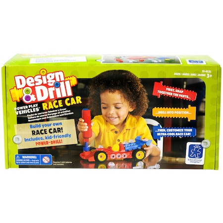 Educational Insights Design & Drill Power Play Vehicles Race Car 4131
