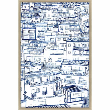 Homeroots Mijas Silver Framed Print Wall Art 525190