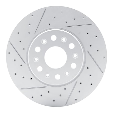 Dynamic Friction Co DFC Geoperformance Rotor - Drilled and Slotted 830-48090L