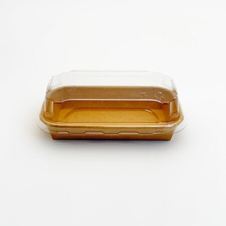 Verterra 5.5X3.1 KRAFT TRAY W/ LID, 200PK VT-PBL-5.5X3.1