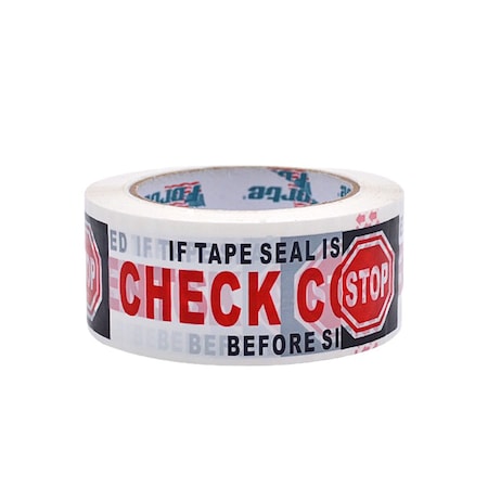Wod Tape CST2SC Carton Sealing Tape STOP / CHECK Imprinted Legend: 3 in. x 110 yds, 24PK WOD CST2SC-03000-24-110-CLE