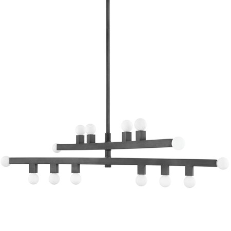 Mitzi The Lifestyled Co X Sutter 14 Light Chandelier 30 In. Graphite H823914-GRA