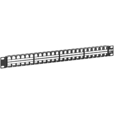 Eaton Tripp Lite Series 48-Port 1U Rack-Mount Unshielded Blank Keystone/Multimedia Patch Panel, RJ45 N062-048-KJ