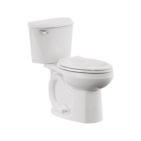 American Standard Complete Toilet, Elongated Bowl, 1.6 gpf Flush, 12 in Rough-In, 16-1/2 in H Rim, White 736AA001.020