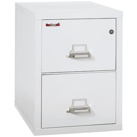 Fireking 2 Drawer, 1 Hr Fire & Impact Rated, Vertical, 31" depth Legal Arctic White 2-2131-CAW