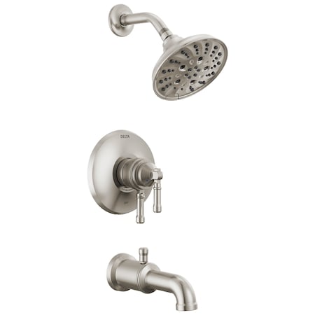 Delta Broderick 17 Series Tub Shower Trim In Lumicoat Stainless T17484-SS-PR