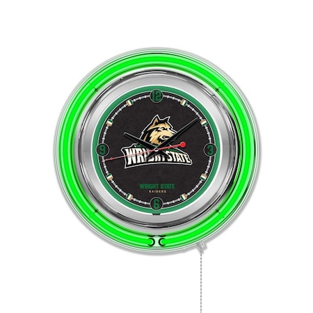 Holland Bar Stool Co Wright State University Double Neon 15" Clock Clk15WrtStU