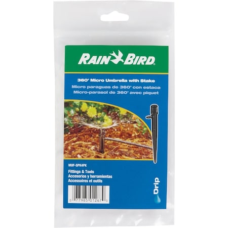 Rain Bird Full Circle Adjustable Micro Umbrella Bubbler, 4PK MUF-SPK4S