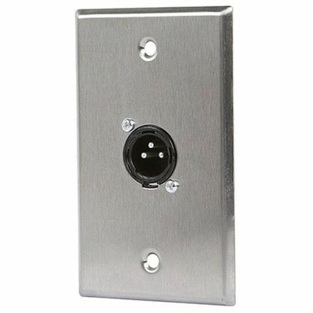 Monoprice Xlr Male 3 Pin One Port Wall Plate 7397