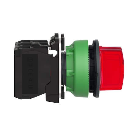 Schneider Electric Selector Switch, Illum, 3 Pos, 30mm, Red XB5FK134G5