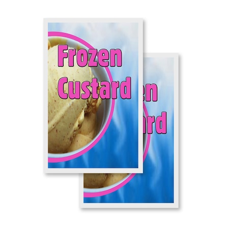 Signmission Frozen Custard, Vinyl Decals Only 24 Inch x 36 Inch, Vinyl Decal, 2PK DSB-2436-2PACK-Frozen Custard
