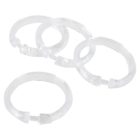 Simple Spaces Shower Curtain Ring, Plastic, Clear, 1 cm W, 2-1/2 in H SD-ORING-C3L
