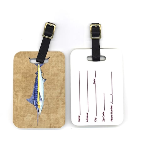 Carolines Treasures 4 x 2.75 in. Pair of Blue Marlin Luggage Tag CA74877