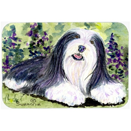 Carolines Treasures Bearded Collie Glass Cutting Board- Large SS8816LCB