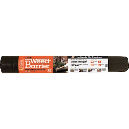 Dewitt Weed Barrier 3 Ft. W. 100 Ft. L. Polyester 20-Year Premium Weed Control Landscape Fabric DWB193100