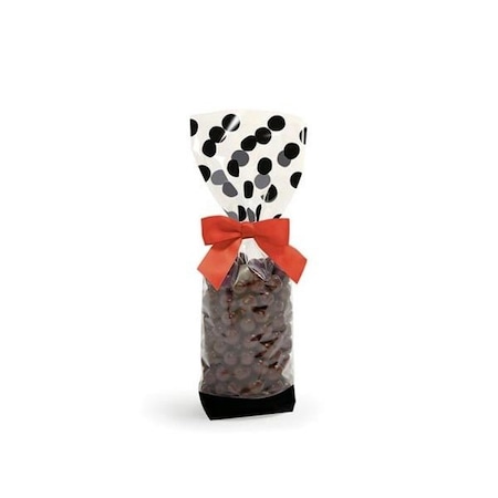 Nashville Wraps Black Polka Dots 1.4 mil Cello Bags, 2.25x1.5x8.75, 100PK 96231