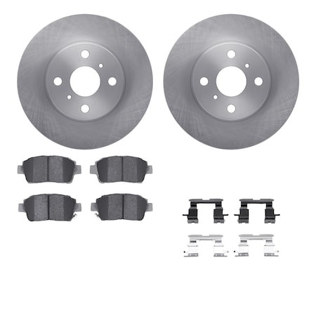 Dynamic Friction Co DFC Brake Rotor with 5000 Brake Pads and Hardware Kit 6512-76426