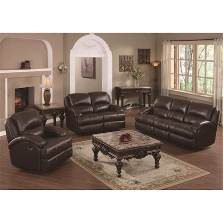 Myco Furniture Brown Capri Leathaire Loveseat CA800L-BR