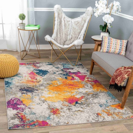 World Rug Gallery Sky Collection Modern Abstract Area Rug 12 ft x 15 ft Multi 232MULTI12X15