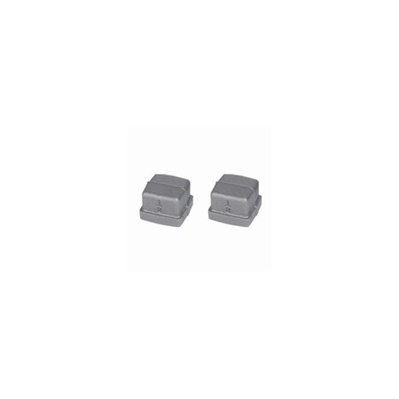Coda Resources Ltd Black Pipe Square Cap, 1/2 In pair 525614