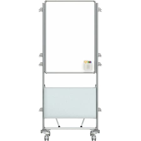 Ghent Nexus Easel Plus, 76-1/8"x32-5/8", Frsoted NEX204EP-FR
