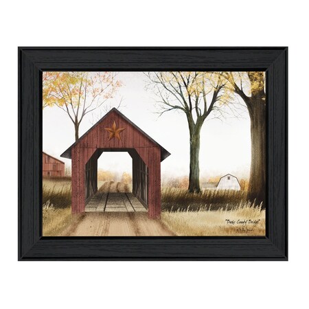 Homeroots Bucks County Bridge 4 Black Framed Print Wall Art 404354