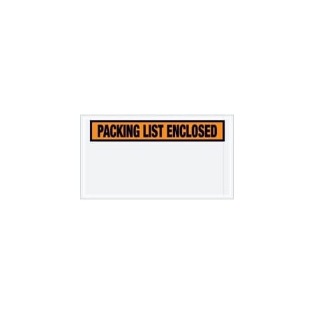 Bubblefast 5 1/2 x 10'' Orange Panel Face ''Packing List Enclosed'' Envelopes, 1000PK BFPL24
