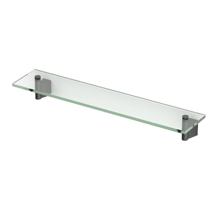 Gatco Bleu Glass Vanity Shelf, Matte Black 4716MX