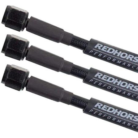 Safety First 18 in. Straight -4 to Straight -4 Pre-assembled Brake Line, Black SA1828606