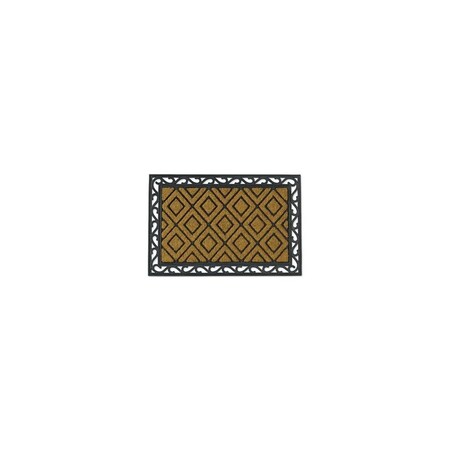 Sports Licensing Solutions Coir & Rubber Door Mat, Diamond Pattern, 24 x 36 In. 41904