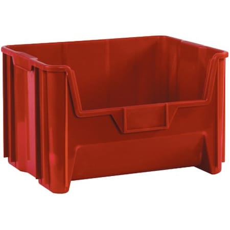 Partners Brand Storage Bin, Red, 4 in; 5 in W, 6-1/2 in; 9-1/4 in L, 3 PK BING111