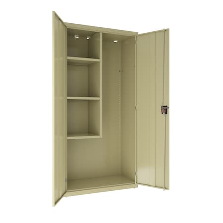 Hirsh Janitorial Cabinet, 18" D x 36" W x 72" H, Putty 24032
