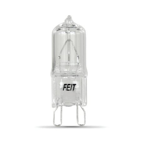 Feit Electric BPQ40/G9 Halogen Bulb, 40 W, G9 Lamp Base, JCD T4 Lamp, 3000 K Color Temp, 2000 hr Average Life BPQ40/G9/RP
