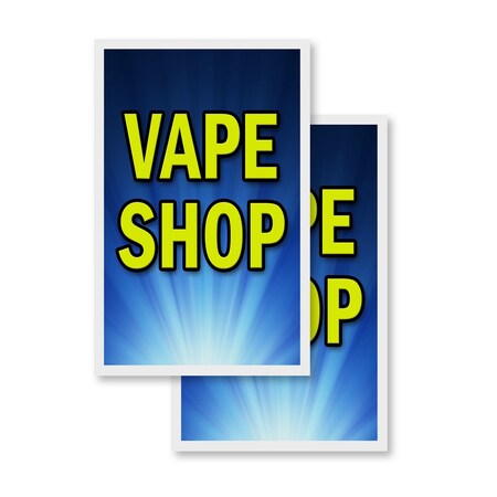 Signmission Vape Shop, Vinyl Decals Only 24 Inch x 36 Inch, Vinyl Decal, 2PK DSB-2436-2PACK-Vape Shop