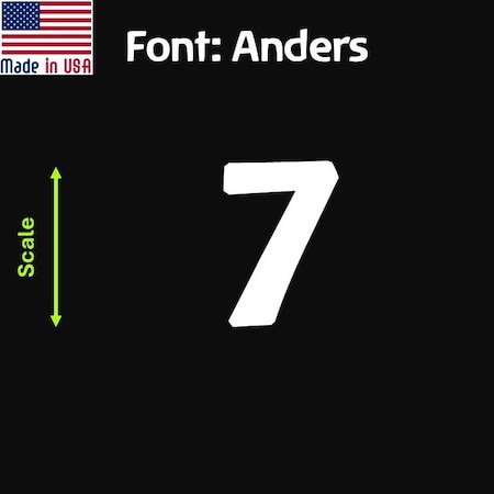 Aacc Self-Adhesive Vinyl Number: 7, Size: 2 in. Color: White Font: Anders, 4PK AACC-Anders-N7-White-I2x4