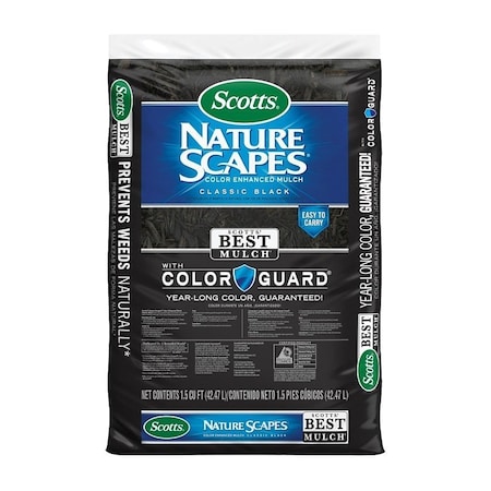 Scotts Nature Scapes Color Enhanced Mulch, Black, 1.5 cu-ft Bag 88559444