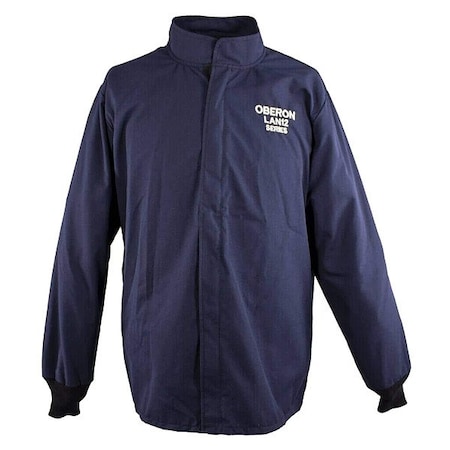 Oberon Arc Flash Coat, 12 Cal, Includes Escape Strap, Navy Blue, S LAN2ST-CT-ES-S