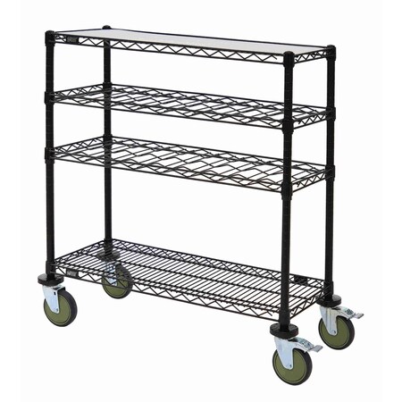 Quantum Storage Systems WIRE CRADLE CART 14X36X40 W/INLAY BLACK EPOXY WRC-1436WSBK