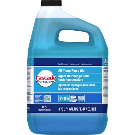 Cascade Rinse Aid, 1 gal, Bottle, Unscented 71187