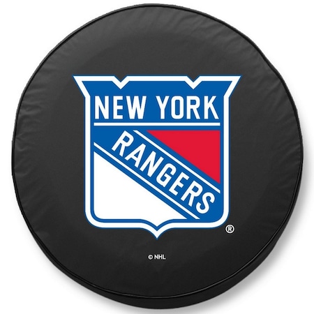 Holland Bar Stool Co 28 x 8 New York Rangers Tire Cover TCINYRangBK