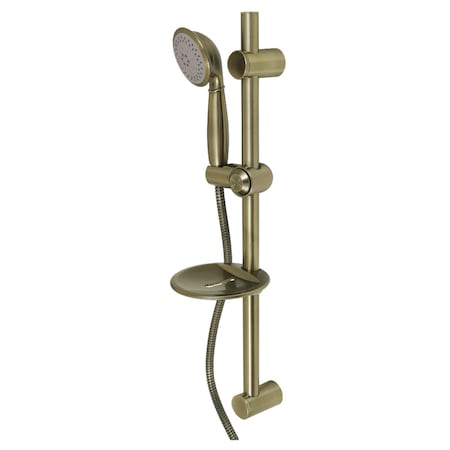 Kingston Brass 5-Function Hand Shower with Slide Bar Kit, Antique Brass KX2523SBB
