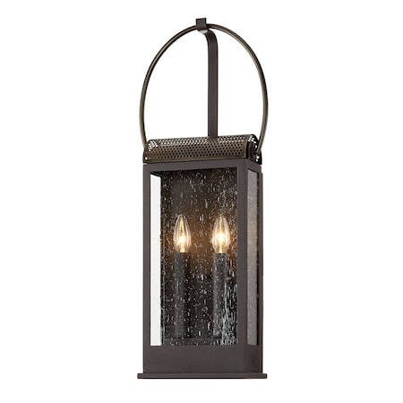 Troy Lighting Holmes 2 Light Wall Sconce 9.5 In. Holmes Bronze/Brass B7422-HZ/BR