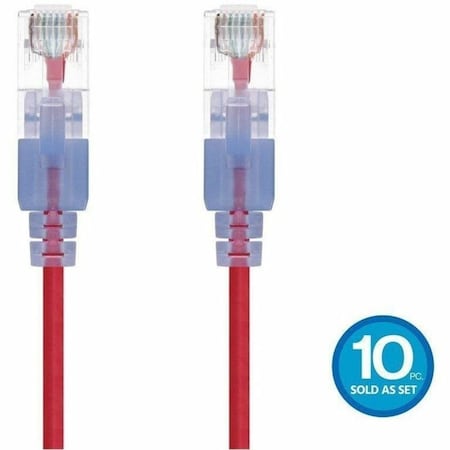Monoprice Slimrun Cat6A Ethernet Patch Cable-Snagless Rj45_ 550Mhz_ Utp_ Pure 16344