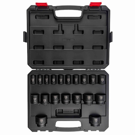 Sunex 1/2" Drive Impact Socket Set, SAE, 19pcs, Impact Socket Set, SAE, 19 pcs., 1/2 2640