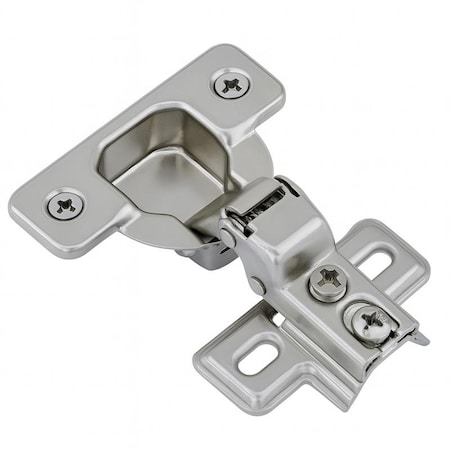 Sapphire Half Overlay Self-Closing Concealed No Radius Cabinet Hinge in Polished Chrome SP-1/2OVR-SLFCLS